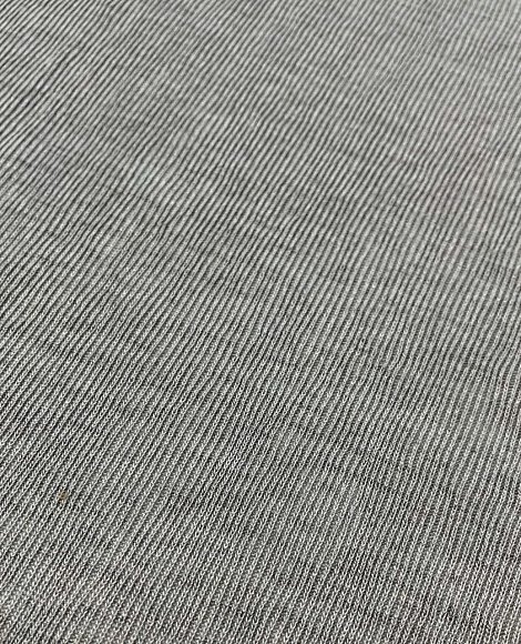 Трикотаж рубчик меланж серо\голубой