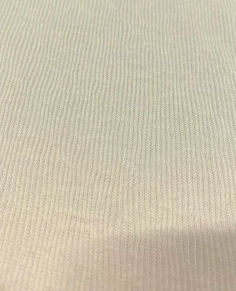 Трикотаж рубчик меланж айвори