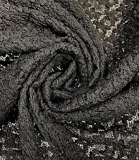 Гипюр-кружево цветок черный