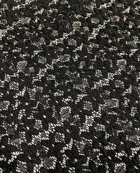 Гипюр-кружево цветок черный