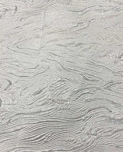 Жаккард белая\серебро волна